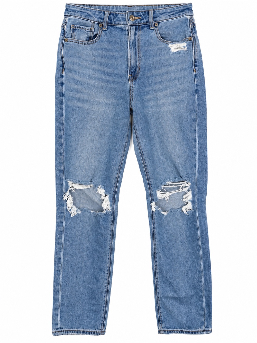 American Eagle Jeans Womens 4 Comfort Stretch Distressed Skinny Ankle Light Wash